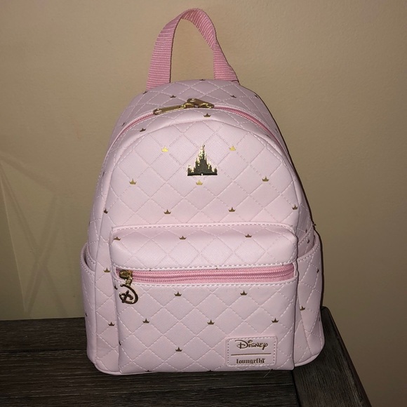 loungefly pink castle backpack